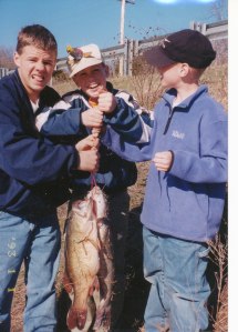 Andy, Hayden and Adam with their Cedar Lake prize catch.
